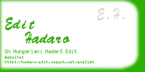 edit hadaro business card
