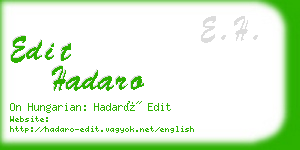 edit hadaro business card